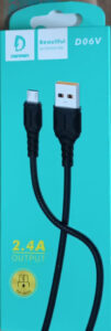 Кабель USB - Micro Denmen D06V Black 1