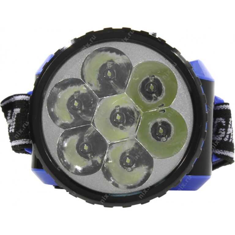 Аккумуляторный налобный фонарь 7 LED Smartbuy, синий (SBF-24-B)/120 1