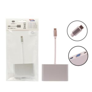 Адаптер H145  Type-C to VGA+USB3.0+Type-C 1