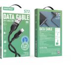 Кабель для зарядки и передачи данных S72 Lightning черный, 2.4 А,сил., 1 м, Smartbuy (iK-512-S72b)