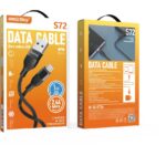 Кабель для зарядки и передачи данных S72 MicroUSB черный, 2.4 А, сил., 1м, Smartbuy (iK-12-S72b)
