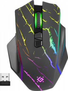 Беспроводная игровая мышь Uran GM-503 черный,LED,8D,400 мАч,3200dpi DEFENDER 1