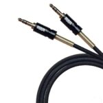 Кабель AUX  R2  Резиновый NEW с пружинкой (Black) 25pcs