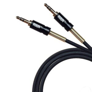 Кабель AUX  R2  Резиновый NEW с пружинкой (Black) 25pcs 1