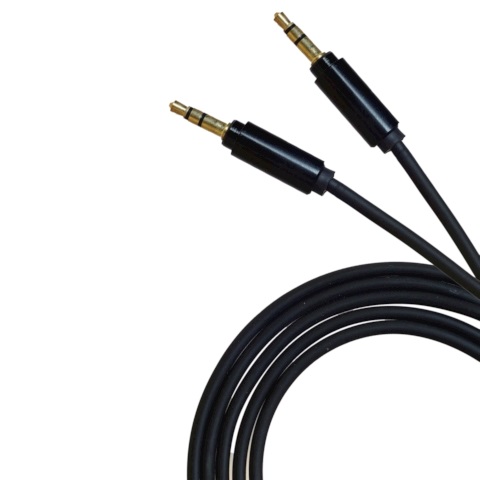 Кабель AUX  R6  Резиновый мягкий 2000mm (Black) 25pcs 1