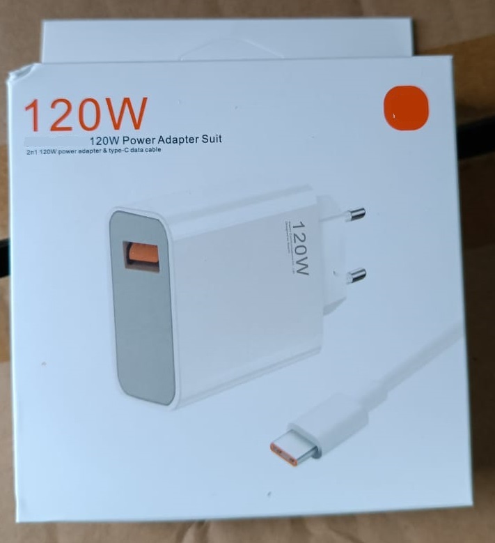 СЗУ USB 120W + кабель Type-C (белый) 1