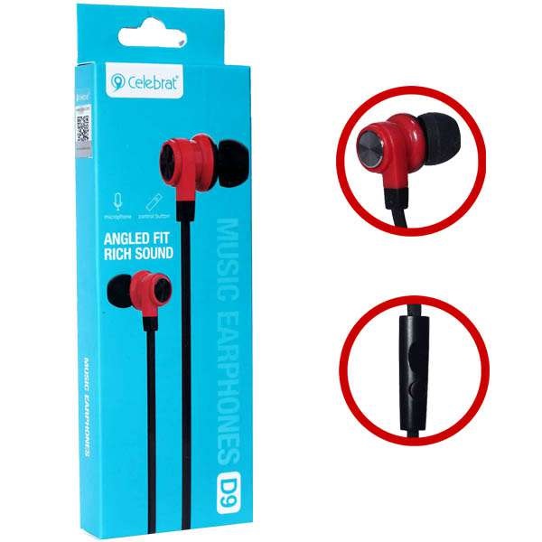 Наушники Celebrat D9 3.5mm Jack 1.2m (Red) 1 Наушники Celebrat D9 3.5mm Jack 1.2m (Red) 1