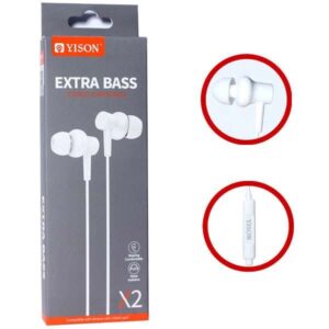 Наушники проводные с микрофоном Yison X2  (White) 10pcs 1