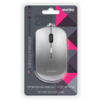 Мышь проводная беззвучная с подсветкой Smartbuy 288-G серый металлик (SBM-288-G) / 40