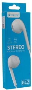 Наушники проводные с микрофоном Celebrat G12  {White} 10pcs 1