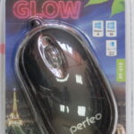 Perfeo мышь оптическая "GLOW", подсветка, оптич., 3 кн, USB, чёрная