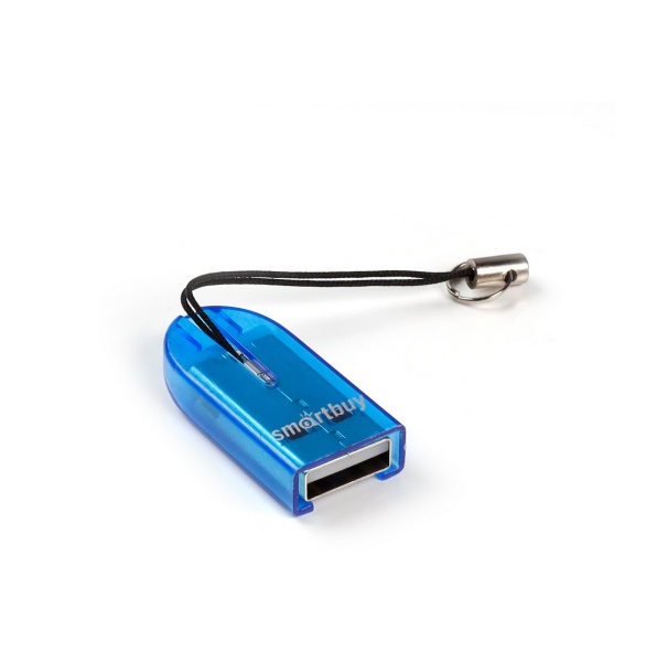 Картридер Smartbuy 710, USB 2.0 - MicroSD, голубой (SBR-710-B) 1
