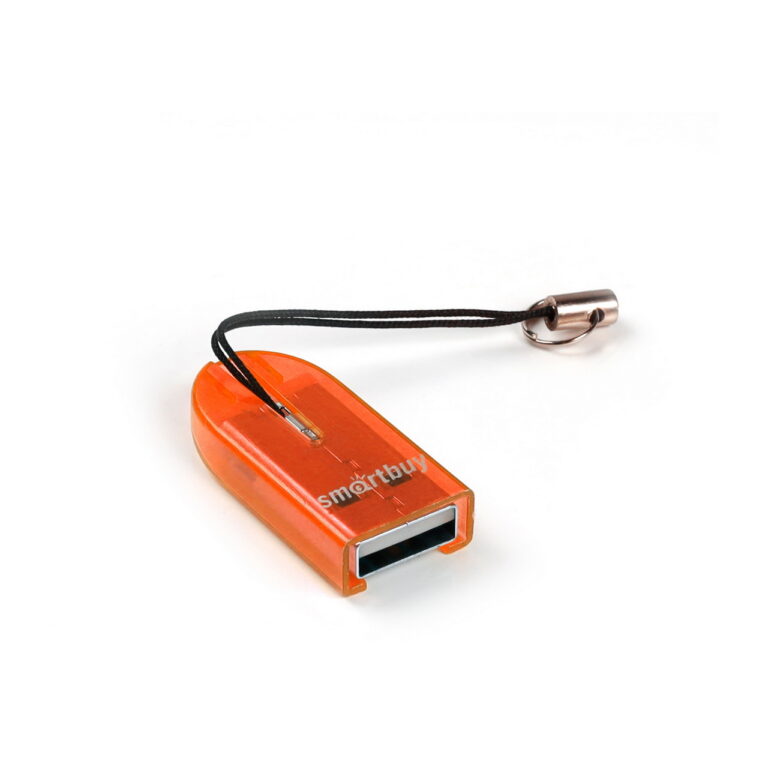 Картридер Smartbuy 710, USB 2.0 - MicroSD, оранжевый (SBR-710-O) 1