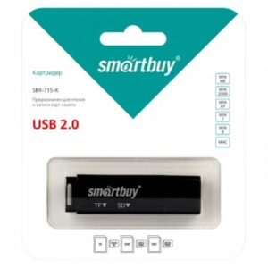 Картридер Smartbuy 715, USB 2.0 - SD/microSD, черный (SBR-715-K) 1
