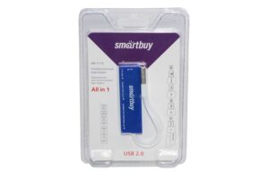 Картридер Smartbuy 717, USB 2.0 - SD/microSD/MS/M2, голубой (SBR-717-B) 1