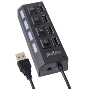 Perfeo USB-HUB 4 Port, (PF-H030 Black) чёрный 1