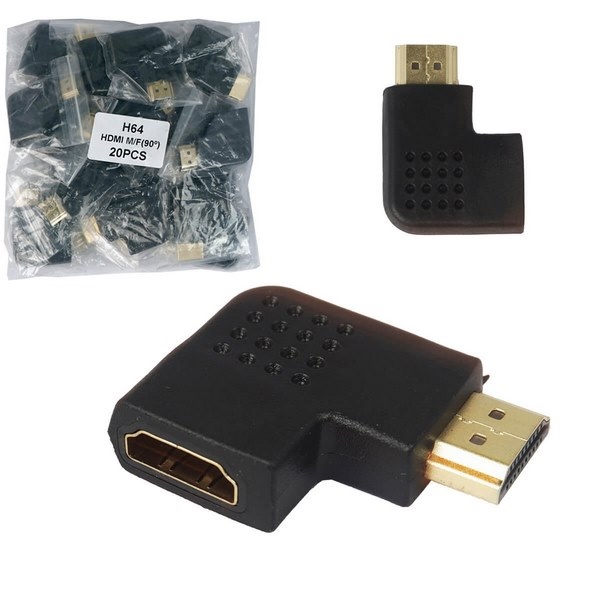 Переходник H64 HDMI M/F (90°) 20pcs 1 Переходник H64 HDMI M/F (90°) 20pcs 1