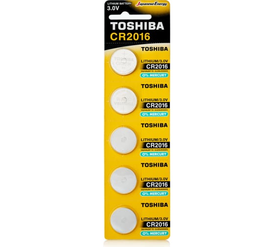 Батарейка TOSHIBA 2016/5BL 5/100 1