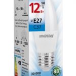 Светодиодная (LED) Лампа Smartbuy-C37-12W/6000 (SBL-C37-12-60K-E14)