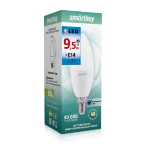 Светодиодная (LED) Лампа Smartbuy-C37-9,5W/6000 (SBL-C37-9_5-60K-E14) 1
