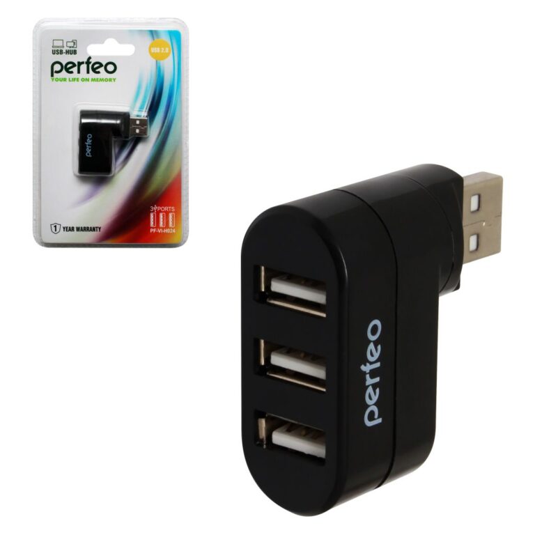 Perfeo USB-HUB 3 Port, (PF-VI-H024 White) белый 1