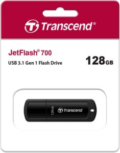 Флеш диск 128GB Transcend JetFlash 700 USB 3.0, Черный