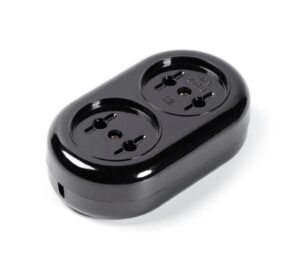 Колодка Smartbuy бакелитовая, 2 гнезда 10А/2,2кВт без заземления (SBE-10-2-00-BN) 1