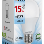 Светодиодная (LED) Лампа Smartbuy-A60-15W/4000/E27 (SBL-A60-15-40K-E27)