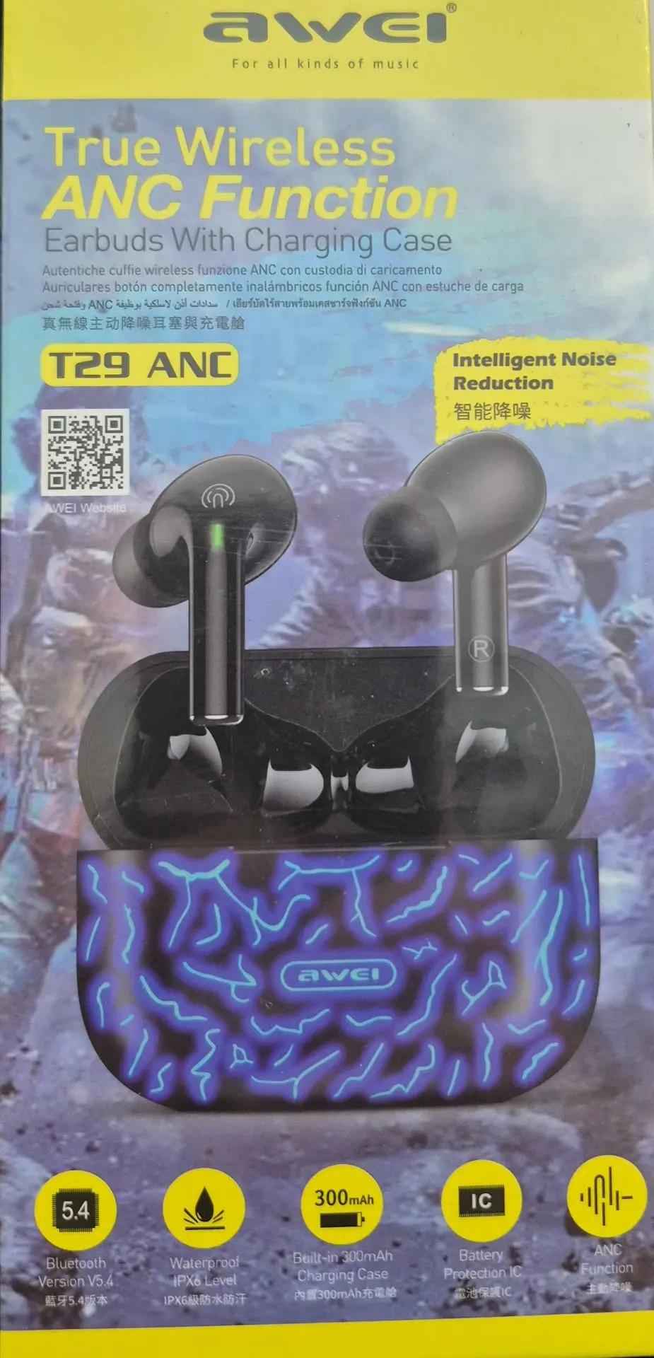 Наушники беспроводные Awei T29 ANC (Black) 1 Наушники беспроводные Awei T29 ANC (Black) 1