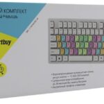Комплект клавиатура+мышь с цветными клавишами Smartbuy 218346AG белый (SBC-218346AG-W) /20