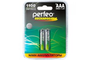 Perfeo AAA1100mAh/2BL  Аккумулятор Пластик 2/40 1