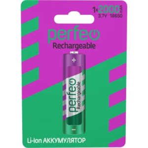 Perfeo аккумулятор Li-Ion 18650 2200mAh/1BL 3.7V 1/5 1