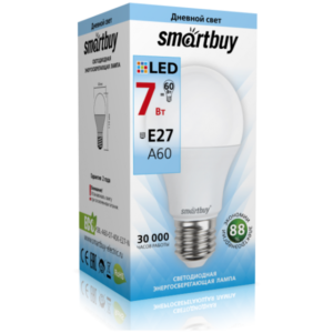 Светодиодная (LED) Лампа Smartbuy-A60-07W/6000/E27 (SBL-A60-07-60K-E27) 1