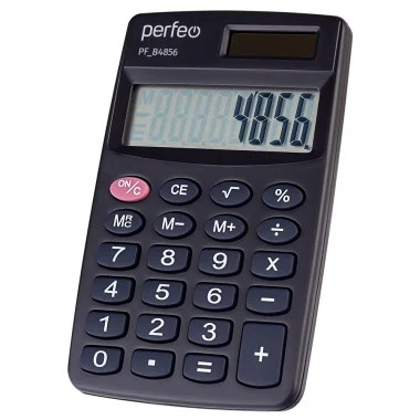 Perfeo калькулятор карманный PF_B4856, 8-разр., черный 1