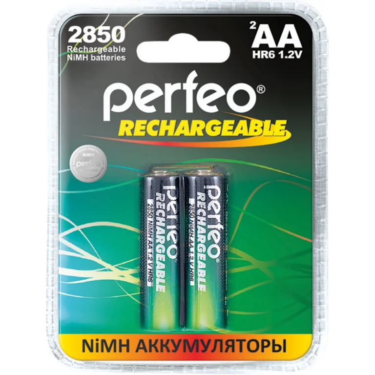 Perfeo AA2850mAh/2BL  Аккумулятор Пластик 1
