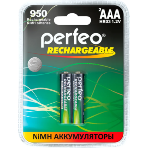 Perfeo AAA950mAh/2BL  Аккумулятор Пластик 2/40 1