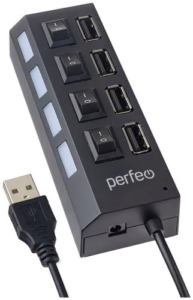 Perfeo USB-HUB 7 Port, (PF-H036 Black) чёрный 1