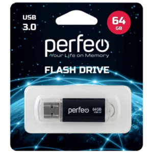 Perfeo USB 3.0 64GB C14 Black metal series 1