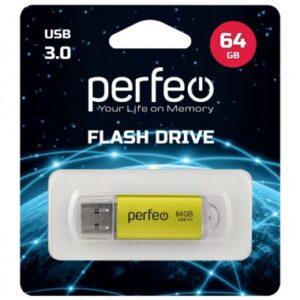 Perfeo USB 3.0 64GB C14 Gold metal series 1