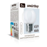 Светодиодная (LED) Лампа CLEAR Smartbuy-G45-03W/3000/E27 (SBL-G45C-03-30K-E27)