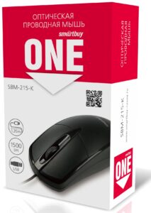 Мышь проводная Smartbuy ONE 215-K черная (SBM-215-K) / 100 1