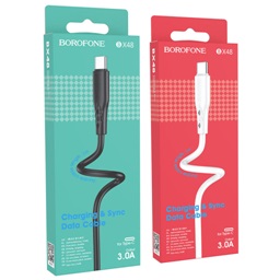 Дата-кабель USB 3.0A для Type-C USB Borofone BX48 ПВХ 1м (Black) 1