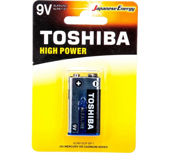 Батарейка TOSHIBA 6F22LR/1BL 1/12 1