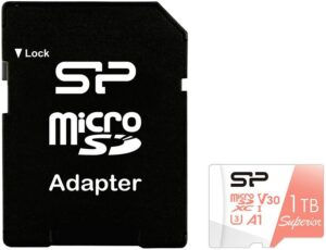 Флеш карта microSD 1TB Silicon Power Superior A1 microSDXC Class 10 UHS-I U3 100/80 Mb/s (SD адаптер