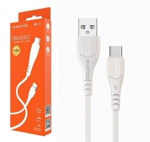 Дата-кабель USB 2.4A для micro USB Borofone BX37 TPE 1м (White) 1