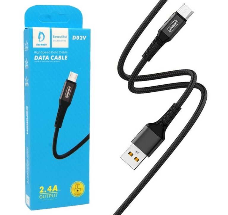 Кабель USB - Micro DENMEN D02V (черный) 1м 1