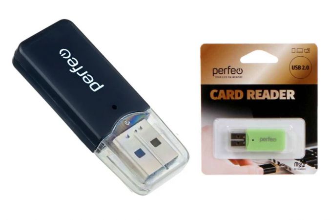 Perfeo Card Reader Micro SD, (PF-VI-R022 Black) чёрный 1