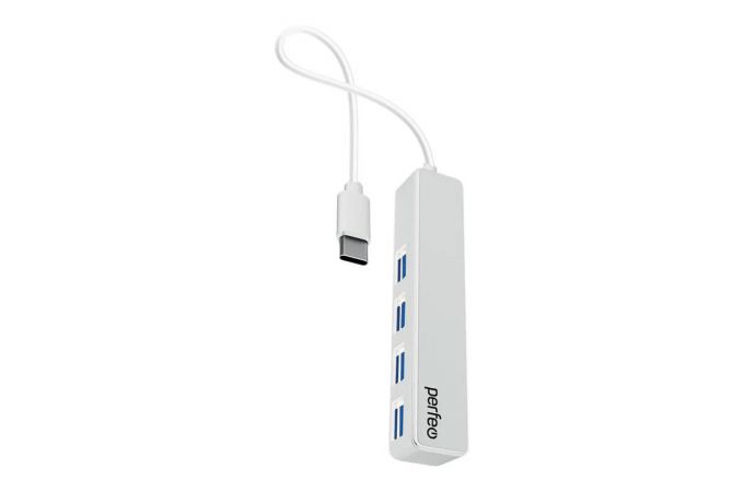 Perfeo USB C-HUB 4 Port, (PF-H039 White) белый 1