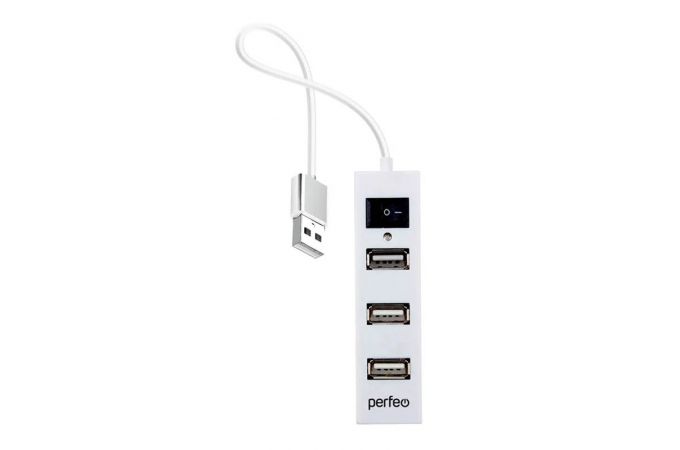 Perfeo USB-HUB 4 Port, (PF-H045 White) белый 1