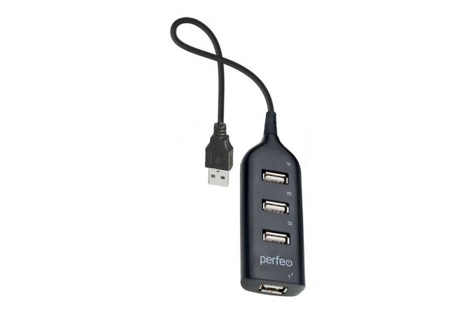 Perfeo USB-HUB 4 Port, (PF-H049 Black) чёрный 1